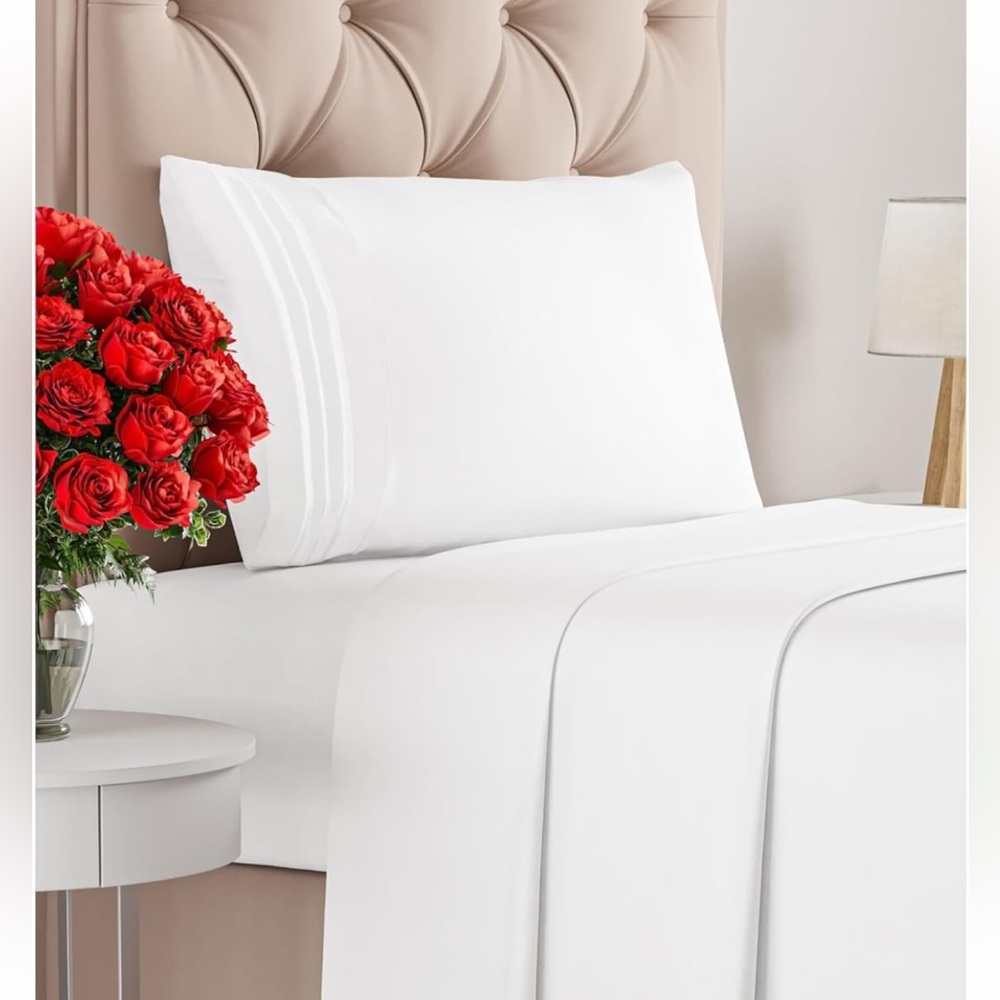 Twin Size 3 Piece Sheet Set-Comfy Breathable & Cooling❄️Bed🛏️Sheets